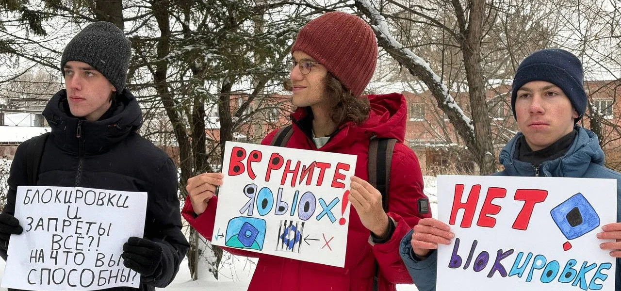 Томичи вышли на улицу против блокировки Roblox